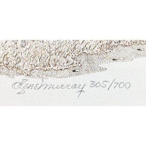 GENE MURRAY, “Quails” Lithograph Signed 22”X18” Print, 1977 305/700 - Picture 6 of 7